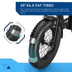 Hiboy EX6 Electric Bike for Adults with 960W Peak Motor, 25mph Max Speed, 720WH Removable Battery Ebike, 20" Electric Bicycle with Shimano 7 Speed and Front Suspension