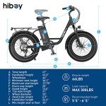Hiboy EX6 Electric Bike for Adults with 960W Peak Motor, 25mph Max Speed, 720WH Removable Battery Ebike, 20" Electric Bicycle with Shimano 7 Speed and Front Suspension