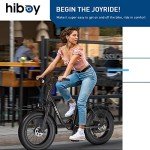 Hiboy EX6 Electric Bike for Adults with 960W Peak Motor, 25mph Max Speed, 720WH Removable Battery Ebike, 20" Electric Bicycle with Shimano 7 Speed and Front Suspension