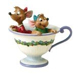 Enesco Disney Traditions by Jim Shore “Cinderella” Jaq and Gus Teacup Stone Resin Figurine, 4.25”, White