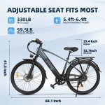 Axiniu 750W Ebike 26" Electric Bike Bicycle For Adults Commuter City E-bike