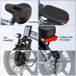 AOVOPRO Foldable Electric Bike 500W Motor 14" Tires 22mph 21Mile Range 48V