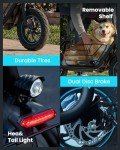 Gyroshoes Electric Scooter with Seat for Adults, 550W Powerful Motor 20-Mile Range, Speed up to 18.6MPH, Ample Storage for Pets & Cargo, C1S-43G