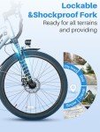 Seeker 26" Electric Bike for Adults with Peak 500W Brushless Motor, 35Miles 324WH Removable Battery 20MPH Commuting Electric Mountain Bike,UL 2849 Certified, Front Fork Suspension