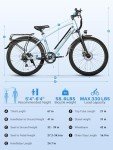 Seeker 26" Electric Bike for Adults with Peak 500W Brushless Motor, 35Miles 324WH Removable Battery 20MPH Commuting Electric Mountain Bike,UL 2849 Certified, Front Fork Suspension
