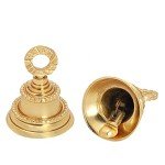 HANDTECHINDIA Set of Brass Plain 2 '' Bells Christmas Decoration Jingle Bell Sleigh Bell Jingle Bell Crafts Christmas décor Home décor Elephant décor Bells Musical Instrument Accessory. (200)