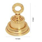HANDTECHINDIA Set of Brass Plain 2 '' Bells Christmas Decoration Jingle Bell Sleigh Bell Jingle Bell Crafts Christmas décor Home décor Elephant décor Bells Musical Instrument Accessory. (200)