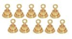 HANDTECHINDIA Set of Brass Plain 2 '' Bells Christmas Decoration Jingle Bell Sleigh Bell Jingle Bell Crafts Christmas décor Home décor Elephant décor Bells Musical Instrument Accessory. (200)