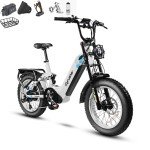 Cyrusher Ovia Electric Bike 52V20AH 20" Fat Tire Step-through  All-Terrain EBike