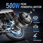 F12 Adult Ebike 500W Peak Motor Foldable 48V 15AH Electric Bicycle 25MPH 35Mile