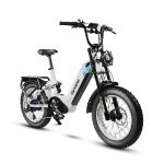 Cyrusher Ovia Electric Bike 52V20AH 20" Fat Tire Step-through  All-Terrain EBike