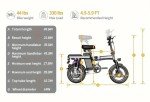 F12 Adult Ebike 500W Peak Motor Foldable 48V 15AH Electric Bicycle 25MPH 35Mile