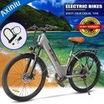 850W Ebike 26" Electric Bike Bicycle 28Mph CommuterTire Mountain Bikes Adults