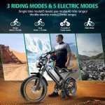 New! ELECTRIC BIKE for Adult 1000W 48V/15Ah 28+MPH Shimano 7 Speed Ebike 