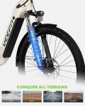 VEEFA X2 Electric Bike for Adults 27.5” Ebike Up to 24Mph E-Bike Power by Peak 1000W Motor 80 Miles Max Range by 48V Built-in Removable Battery, 5 Pedal-Assist Levels, E Bike for Commuting