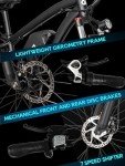 JOYWAY Electric Mountain Bike, Up to 32Mph 1500W Peak Power Electric Dirt Bike 48V 20.8Ah Removable Battery Electric Bike for Adults, 26"x4.0" Fat Tire Ebikes for Adults