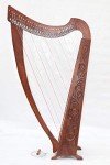 Musical Instrument Tall Celtic Irish Harp 32 Strings Lever Solid Wood with Dulex Bag