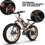 26" 1500W 48V Electric Bike Mountain Bicycle Fat Tire E-Bike Commuter for Adult