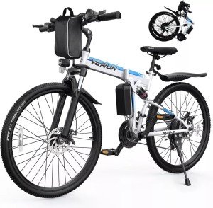 VARUN 26" Folding Electric Mountain Bike Peak 750W Adults City E-Bike 48V 20MPH