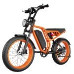 SMLRO Electric Bike for Adults 1500W Motor 48V 20AH Battery 20" Fat Tire E-bike
