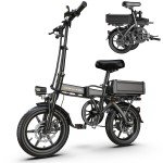 SOHAMO 14" Electric Bike 350W 48V/20A Foldable Ebike Wireless Charger Applied