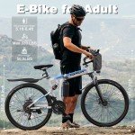 VARUN 26" Folding Electric Mountain Bike Peak 750W Adults City E-Bike 48V 20MPH
