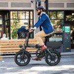 SOHAMO 14" Electric Bike 350W 48V/20A Foldable Ebike Wireless Charger Applied