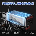 SOHAMO 14" Electric Bike 350W 48V/20A Foldable Ebike Wireless Charger Applied