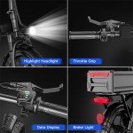SOHAMO 14" Electric Bike 350W 48V/20A Foldable Ebike Wireless Charger Applied