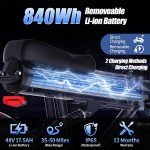 Adult Electric Bicycle 750W Motor 48V 17.5Ah Mountain Ebike Fat Off-road Tire