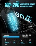eAhora Romeo Pro[2024 Newest] Peak 1600W 60A Electric Bike for Adults, 26" Fat Tire Electric Mountain Bike Full Suspension Electric Bicycles APP Control, Long Range 100-200 Miles EBike, UL Certified