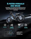 eAhora Romeo Pro[2024 Newest] Peak 1600W 60A Electric Bike for Adults, 26" Fat Tire Electric Mountain Bike Full Suspension Electric Bicycles APP Control, Long Range 100-200 Miles EBike, UL Certified