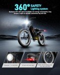 eAhora Romeo Pro[2024 Newest] Peak 1600W 60A Electric Bike for Adults, 26" Fat Tire Electric Mountain Bike Full Suspension Electric Bicycles APP Control, Long Range 100-200 Miles EBike, UL Certified
