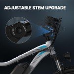 5TH WHEEL Mate Electric Bike for Adults with 1000W Peak Motor and 468WH Removable Battery Ebike, Color LCD Display Commuting Electric Mountain Bike with 7-Speed and Front Suspension
