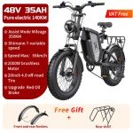 T1/X20/21 Electric Bike 1000W/2000W/3000W 48V/35Ah Dual Suspension Adult Ebike