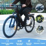 750W Ebike 26" Electric Bike Bicycle 25Mph CommuterTire Mountain Bikes Adults