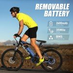 E-Bike 24" Electric Bike for Adults Peak 500W Motor City Bicycle Commuter Ebike