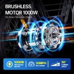 Zoonlai Electric Bike for Adults 1000W 20 inch Fat Tire 48V 15AH 7 Speed Ebike