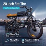 Zoonlai Electric Bike for Adults 1000W 20 inch Fat Tire 48V 15AH 7 Speed Ebike