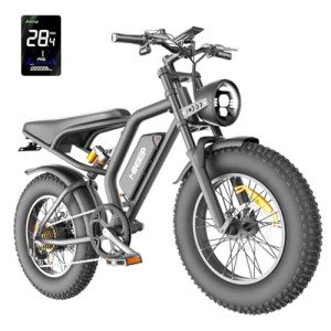 HiKeep Electric Bike for Adults, 20 inch Fat Tire Ebike with 1000W Motor 48V13Ah Battery Up to 32MPH / 60Miles, 7 Speed Dirt Electric Motorcycle Bicycle