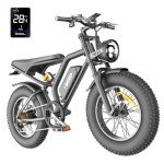HiKeep Electric Bike for Adults, 20 inch Fat Tire Ebike with 1000W Motor 48V13Ah Battery Up to 32MPH / 60Miles, 7 Speed Dirt Electric Motorcycle Bicycle
