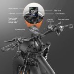 HiKeep Electric Bike for Adults, 20 inch Fat Tire Ebike with 1000W Motor 48V13Ah Battery Up to 32MPH / 60Miles, 7 Speed Dirt Electric Motorcycle Bicycle