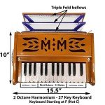 Musician's Mall Travel Harmonium Highly Portable Indian Instrument. Set-up, tuned and shipped from California, the oldest Indian Musical Instrument store in the US.