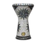 New Gawharet El Fan Sombaty 18.5"/19"/21" Drum Darbuka tabla doumbek mother of pearl musical instrument Egyptian handmade with luxry bag (Sun of paradise (Blue pearl))