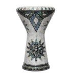 New Gawharet El Fan Sombaty 18.5"/19"/21" Drum Darbuka tabla doumbek mother of pearl musical instrument Egyptian handmade with luxry bag (Sun of paradise (Blue pearl))