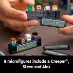 LEGO Minecraft The Crafting Table, Collectible Video Game Building Set with Minecraft Figures, Mobs and Biomes, 15 Year Anniversary Model, Build and Display Minecraft Gift for Adults, 21265