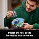 LEGO Minecraft The Crafting Table, Collectible Video Game Building Set with Minecraft Figures, Mobs and Biomes, 15 Year Anniversary Model, Build and Display Minecraft Gift for Adults, 21265
