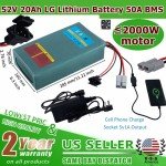 52V 20Ah ebike Battery Li-ion LG Cell 200W-2000W Electric Bicycles Motor 50A BMS