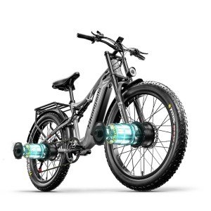 26" Electric Bike 2000W E-Bike For Adults Dual motor  Bicycle MTB 30mph Fat Tyre