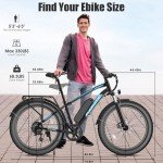 Funhang Electric Bike for Adults, Peak 1000W Ebike, 25MPH 60Miles Electric Mountain Bike, 26" Fat Tire Adult Electric Bicycle with 48V 13AH Battery, Rear Rack, 7 Speed, Front Suspension, Turn Signal
